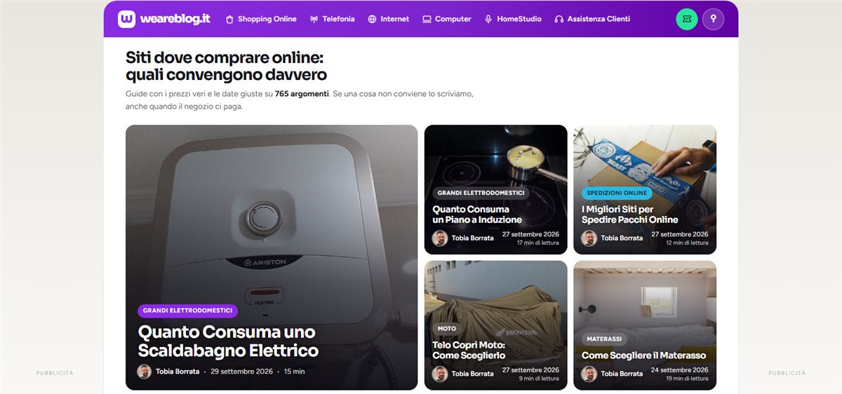 La home di weareblog.it da computer